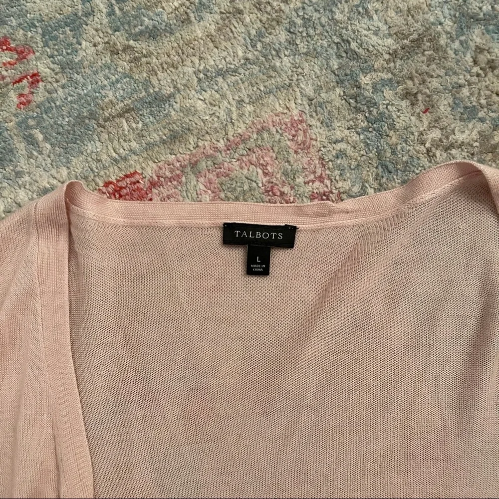 Talbots Pink Dress Cardigan - Picture 3 of 4
